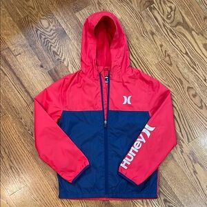 Boy’s Hurley Lightweight Raincoat/Windbreaker. Size Medium 10-12. New W/O Tags.